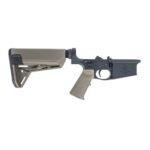 PSA Sabre AR-10 Lower Forged w/ MOE SL-S Stock and MIAD GEN 1.1 Grip, FDE