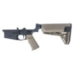 PSA Sabre AR-10 Lower Forged w/ MOE SL-S Stock and MIAD GEN 1.1 Grip, FDE - Image 2