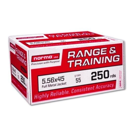51655231532 Norma Range & Training 5.56 55gr FMJ, 250rd - 701703514 - Image 1
