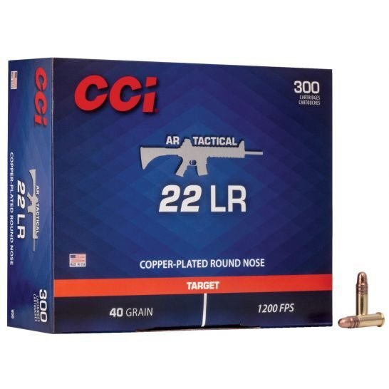 956_3 CCI .22 Long Rifle 40gr Copper Plated RN AR Tactical Ammunition 300rds - 956 - Image 1